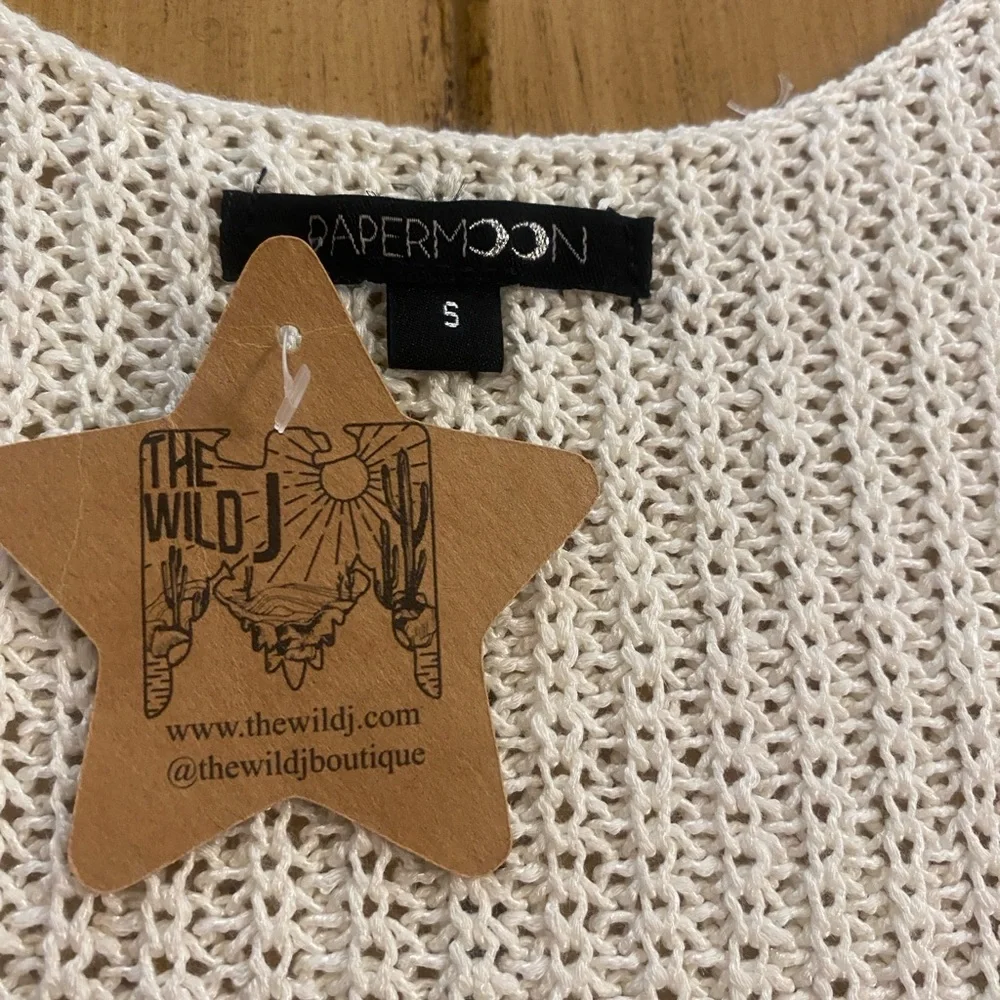 Women’s Sleeveless Knit Layered Cardigan Vest New Size small Paper Moon - Picture 4 of 9